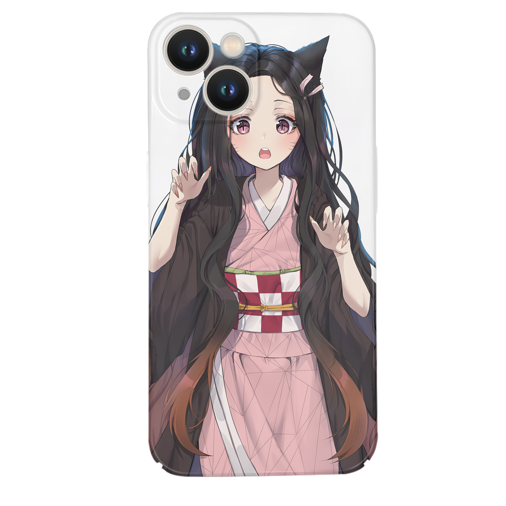 （画像用） 鬼滅の刃（きめつのやいば）竈門 禰󠄀豆子／かまど ねずこ Kamado Nezuko 【iPhone 14シリーズ対応】ハードケース